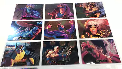 1994 Fleer Marvel Masterpieces Trading Card Powerblast Chase Card FULL SET (9) • $135