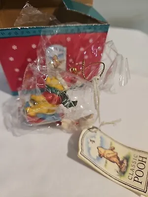 Rare MIDWEST OF CANNON FALLS CLASSIC POOH ON A PLANE ORNAMENT 1999 -New In Box • $38