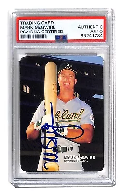 Mark McGwire Autographed 1988 Mother's Cookies Card PSA/DNA Oakland A's 94761 • $79.20