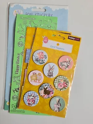 4 Sheets Of Easter Stickers. Assorted. Foiled & Irridescent Accents. Chipboard • £4