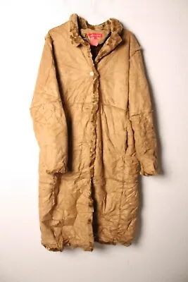 £5.99 • Buy Womens Vintage Faux Sheepskin Long Coat With Hood - GRADE B - SEE DESC (y-p4)