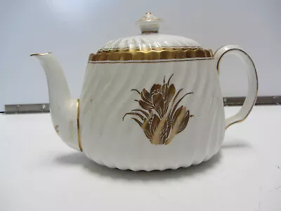 VINTAGE Minton FOR TIFFANY & CO. Gold Crocus Teapot & Lid 5-5/8  TALL 9  LONG • $24.99