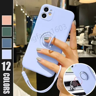 For IPhone 14 15 Pro Max Case 13 12 11 Ring Stand Hard Shockproof Silicone Cover • $6.04