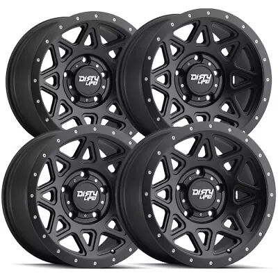 (Set-4) Dirty Life 9305 Theory 17x9 5x5  -12mm Matte Black Wheels Rims 17  Inch • $763.96