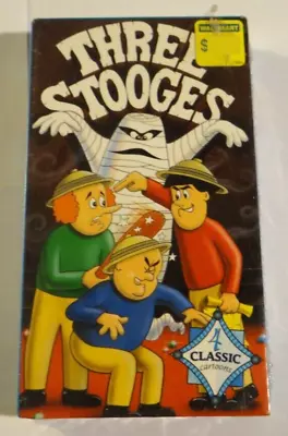 VHS Movie - Three Stooges - 4 Classic Cartoons Sealed Mint Rare! • $3.99