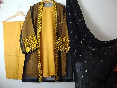 ALHAMDULLIAH NEW ANAYA ORGANZA EMBROIDRED Stitch 3pc Suit With  CHUNNRI  Duptta • £20