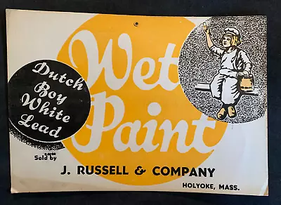 1930s RARE J. Russell & Company Wet Paint Sign Dutch Paint White Lead Paint • $9.99