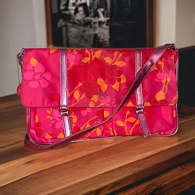 Oilily Pink/Red Floral Messenger Crossbody Bag • £36.10