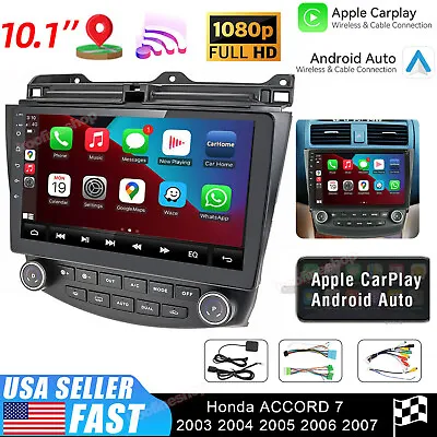 10.1  Android 13 Car GPS Stereo Radio For Honda Accord 2003 2004 2005 2006 2007 • $119.81