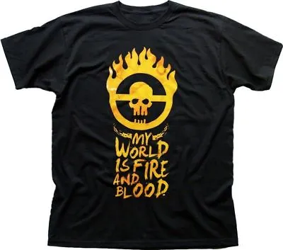 Mad Max Fury Road My World Is Fire And Blood Black Printed T-shirt FN9399 • $17.36