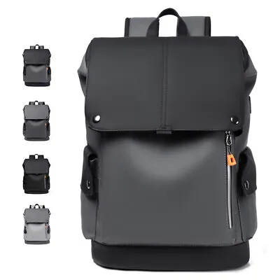 PU Leather Functional Style Bag Anti-theft Trend Business Commuting Men Backpack • £19.99