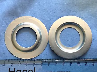 LAMP SHADE REDUCER RING ADAPTORS  EUROPE TO UK SIZES. ZINC-PLATED ULTRA THIN.x2 • £3.10