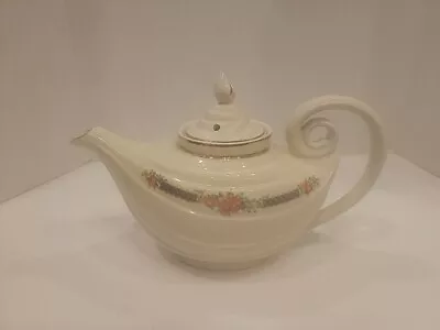 Ivory Blue Bouquet 6 Cup Aladdin Teapot By Hall China Co. U.S.A. • $34.50