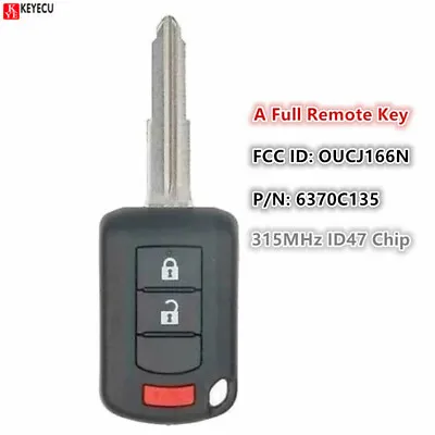 Remote Car Key Fob OUCJ166N 6370C135 For 2014-2020 OUTLANDER / OUTLANDER SPORT • $19.68