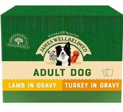 JAMES WELLBELOVED POUCHES - 150g (10pk / 40pk) - Adult Wet Dog Food Bp Pet Feeds • £16.99