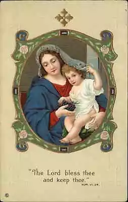 Christmas Stecher Ser 317B Mother Mary With Christ Child C1910 Vintage Postcard • $6.63