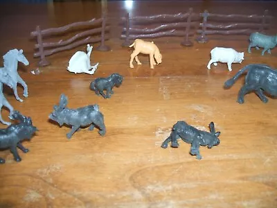 Vintage Plastic Farm Animals Miniature Hong Kong Large Lot • $11