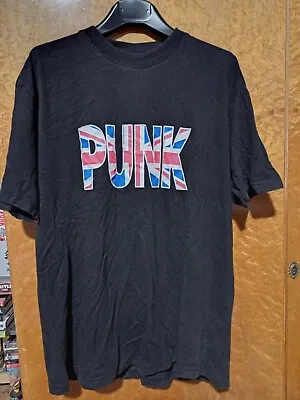 Union Jack Punk T Shirt L XL Black • £11.99
