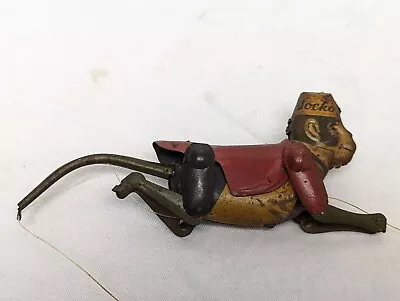 Vintage Marx Jocko The Climbing Monkey Mechanical Pressed Metal Toy • $40