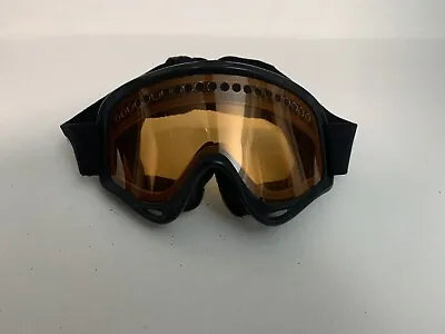 Vintage Oakley Flight Ski Goggles Amber Lens Black Frame • $15