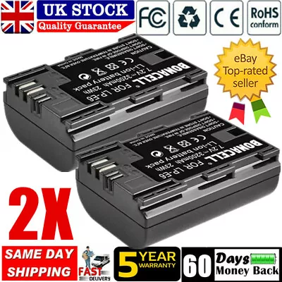 £17.99 • Buy 2x 3200mAh LP-E6 Battery For Canon EOS Mark II, III,IV 5DS,5DS R6D,60D, 80D,90D