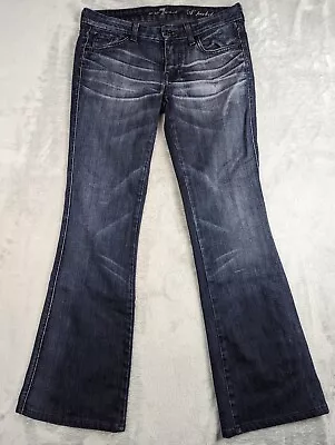 7 For All  Mankind A Pocket Flared Leg Stretch Denim Jeans Women's Size 28 Blue • $23