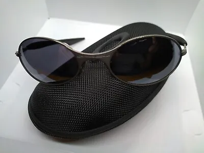 Vintage Oakley E. Wire 1.0 Pewter Black Iridium Sunglasses • $100
