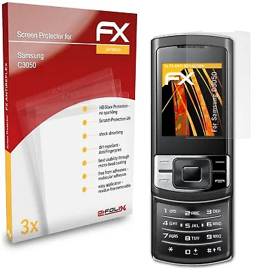 AtFoliX 3x Screen Protection Film For Samsung C3050 Matt&shockproof • £11.29