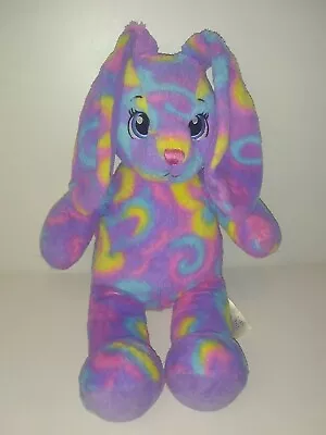 £14.99 • Buy Build A Bear Purple Bunny Rabbit Purple Blue Pink & Yellow Tie-Dye BAB Bunny