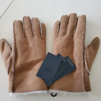 New Mens Large Chestnut Ugg Sheepskin Gloves 1093810 $145 • $24.95