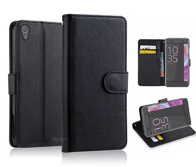 $10.99 • Buy Premium Leather Wallet Case TPU Cover Sony Xperia XZ XA X Performance XA1