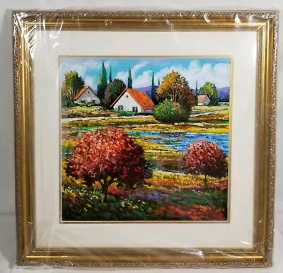 MARK BRAVER Framed Backyard Pond Serigraph Paper Certified #489/550 Painting Art • $449.98