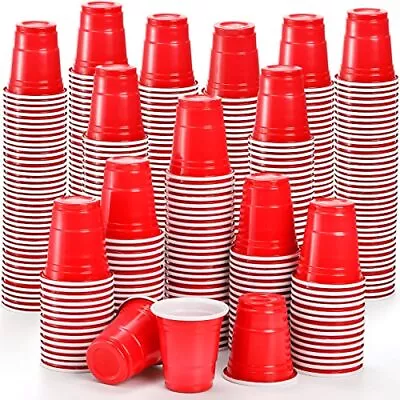 WUWEOT 700 Pack Red Plastic Shot Glasses 2 Ounce Disposable Party Cups Mini  • $45.45