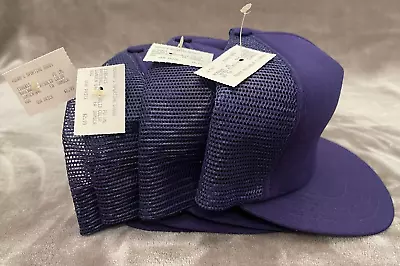 Vintage Lot Of 4x NOS - New Era Blank - 5 Panel Mesh Trucker Hat - Purple • $27.99