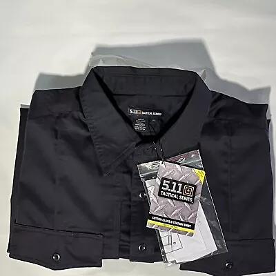 5.11 Tactical Class B Station Fire Navy Teflon Uniform Button Up Shirt SzXL  NWT • $29.99