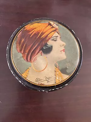 1920s Art Deco Flapper Pola Negri Beautebox Canco Tin • $22