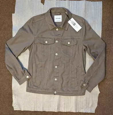 Jack & Jones Mens Long Sleeve Button Up Denim Jacket / Size M / Falcon / BNWT • £13