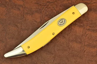 MOORE MAKER MADE IN USA By QUEEN CUTLERY CO YELLOW TOOTHPICK KNIFE MATADOR TEXAS • $84