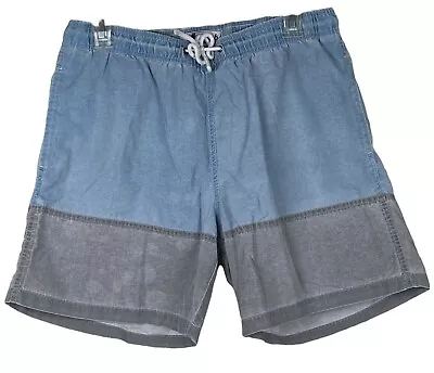 Trunks Surf&Swim  Board Shorts Men's Size M Blue And Gray Lined Surf Swim Trunks • $10