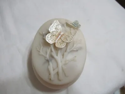 Soap Stone Butterfly Trinket Box Hand Carved Very Detailed (ad 56) • $8.99