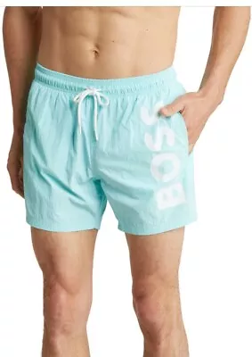 Hugo Boss Men's Swim Shorts Casual Fully Lined Boss Logo-Octopus-Small-New $66 • $25.99