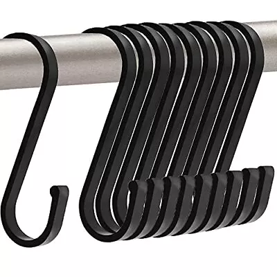 S Hooks S Shaped Hooks Matte Black S Hooks Heavy Duty For Hanging Pots And ... • $14.78