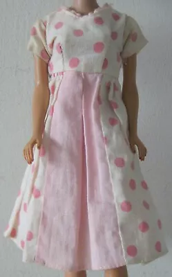 Vintage Barbie Dress Pink Polka Dot Clone Made In British Colony Hong Kong • $14.99