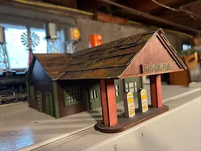 O Gauge Custom Illuminated Gas Station For Lionel Layout W/ Custom  Roof • $159