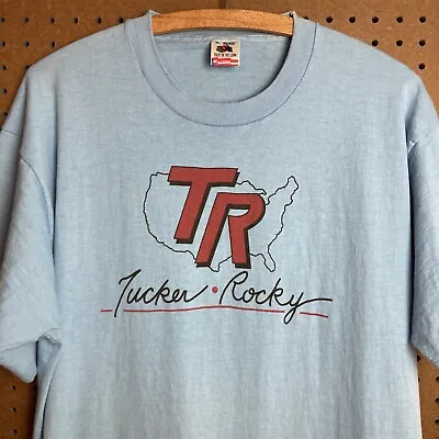 Vintage Tucker Rocky T-shirt Dirt Bike Motocross Supercross Motorcycle 80s 90s • $10.80