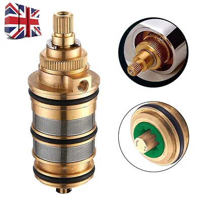 £15.99 • Buy Brass Thermostatic Bath Mixer Shower Tap Replacement Cartridge Valve Handle UK