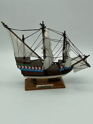 Vintage Lightweight Wood “Susan Constant” Small Ship 6-1/2 X 8-1/2” • $19.95