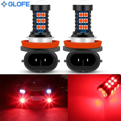 2X Brilliant Red H11 H8 Car Truck Driving Fog Lights Lamp Super Bright LED Bulbs • $14.61