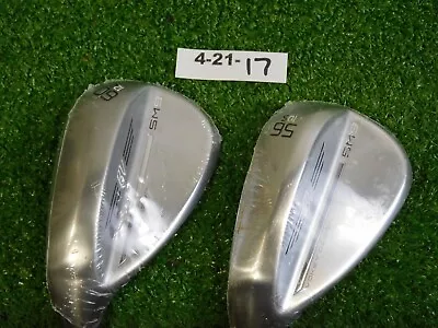 Titleist Vokey SM9 Chrome 56/60* Left Hand Sand/Lob Wedge Set S D DG Steel New • $247.99