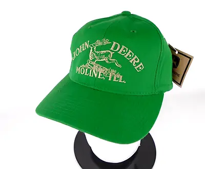 Vintage John Deere Hat Moline Illinois Trucker SnapBack Cap L-Ville Promotions • $19.65